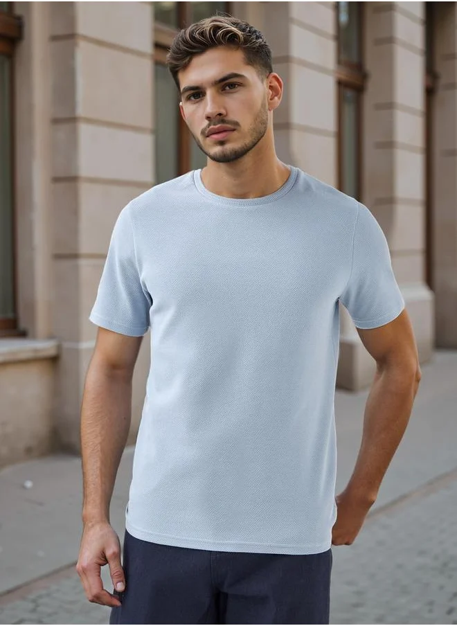 ايكونيك Iconic Popcorn Textured T-shirt