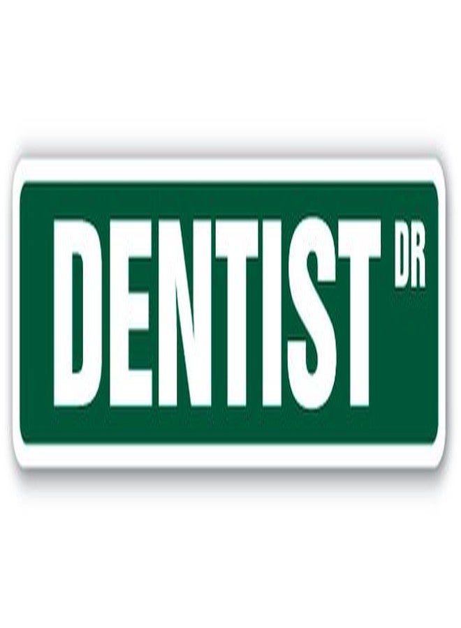 SignJoker] Dentist Street Sign Dental Surgeon Teeth Mouth Health Doctor Retirement Gift Wall Plaque Decoration
