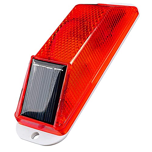 Aolyty Solar Strobe Warning Light Sensitive LED Warning Lamp Super Bright IP54 Waterproof Light Control Flashing Beacon Barricade Construction Safety Road Signs Flash Traffic Lights (Red) - Image 1