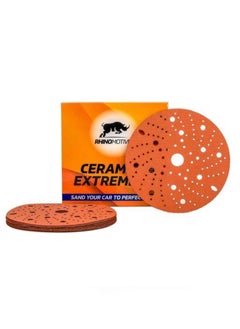 RHINOMOTIVE Ceramic Extreme Plus Abrasive Discs 150MM Multihole Grit 320 50Pcs  - Image 4