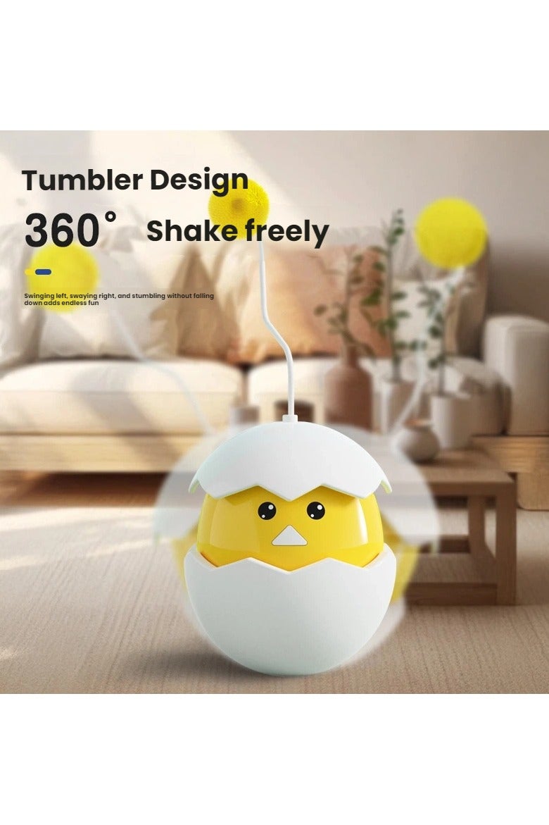 general Electric self-balancing cat toy with sound, a fun toy for cats to entertain themselves, comes with a cat toy stick. - Image 2