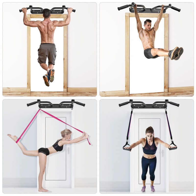 Kipika Heavy Duty Wall Mounted Pull Up Bar, Ball Finger Grip Training, 1 3/10" Durable Steel Tubing, 5 Hand Grip, 38" Wide, 6" Wall to Bar Spacing, More Stable 6 Hole - Image 5