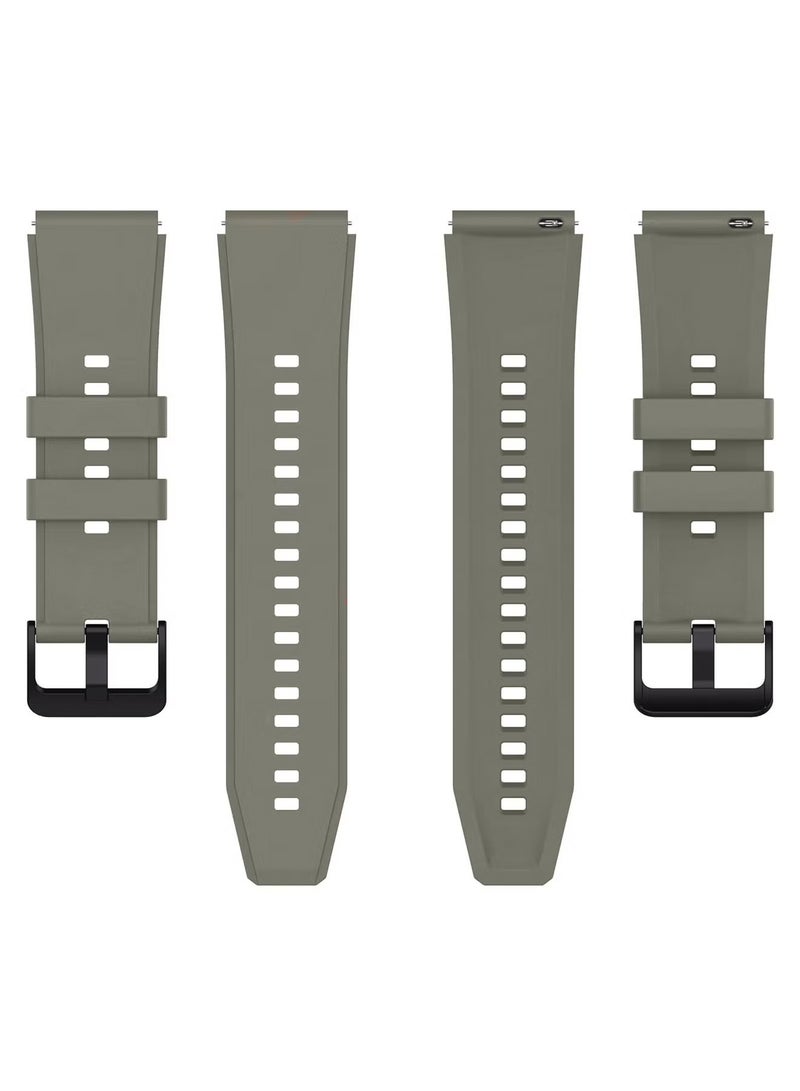 CATANES (For Huawei GT Series) 2Packs, 22mm Silicone Straps Watch Band Strap for Huawei GT3 / Huawei GT3 pro/Huawei GT/Huawei GT 2 (46mm) Watch Band/Huawei Watch GT2 Pro Strap/Samsung Galaxy Watch 46mm / Galaxy Watch 3 45mm - Grey Navy Blue - Image 3