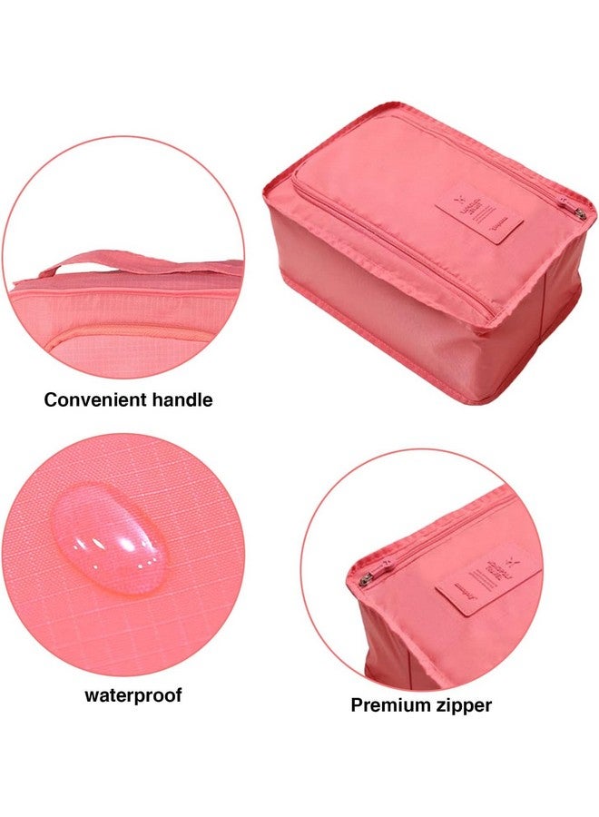 Potency Travel Shoe Bag, 2 Pack Foldable Waterproof Shoe Pouches with Zipper Lightweight Portable Packing Bags Shoes Storage Organizers for Luggage (Pink) - Image 3
