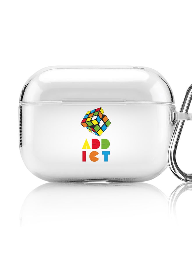 Stylizedd Classic Clear printed Case for Apple AirPods Pro 2nd Generation Thin Transparent Cover [Designed for Apple AirPods Pro 2nd Generation] - Rubiks Addict - Image 1
