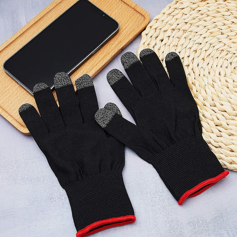 Syhood 4 Pairs Game Gloves for Gaming Mobile Controllers Finger Set, Anti-Sweat Breathable Touch Finger Gloves Highly Sensitive Silver Fiber Material for Most Mobile Phone Games PUBG - Image 4