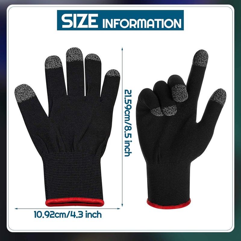 Syhood 4 Pairs Game Gloves for Gaming Mobile Controllers Finger Set, Anti-Sweat Breathable Touch Finger Gloves Highly Sensitive Silver Fiber Material for Most Mobile Phone Games PUBG - Image 2