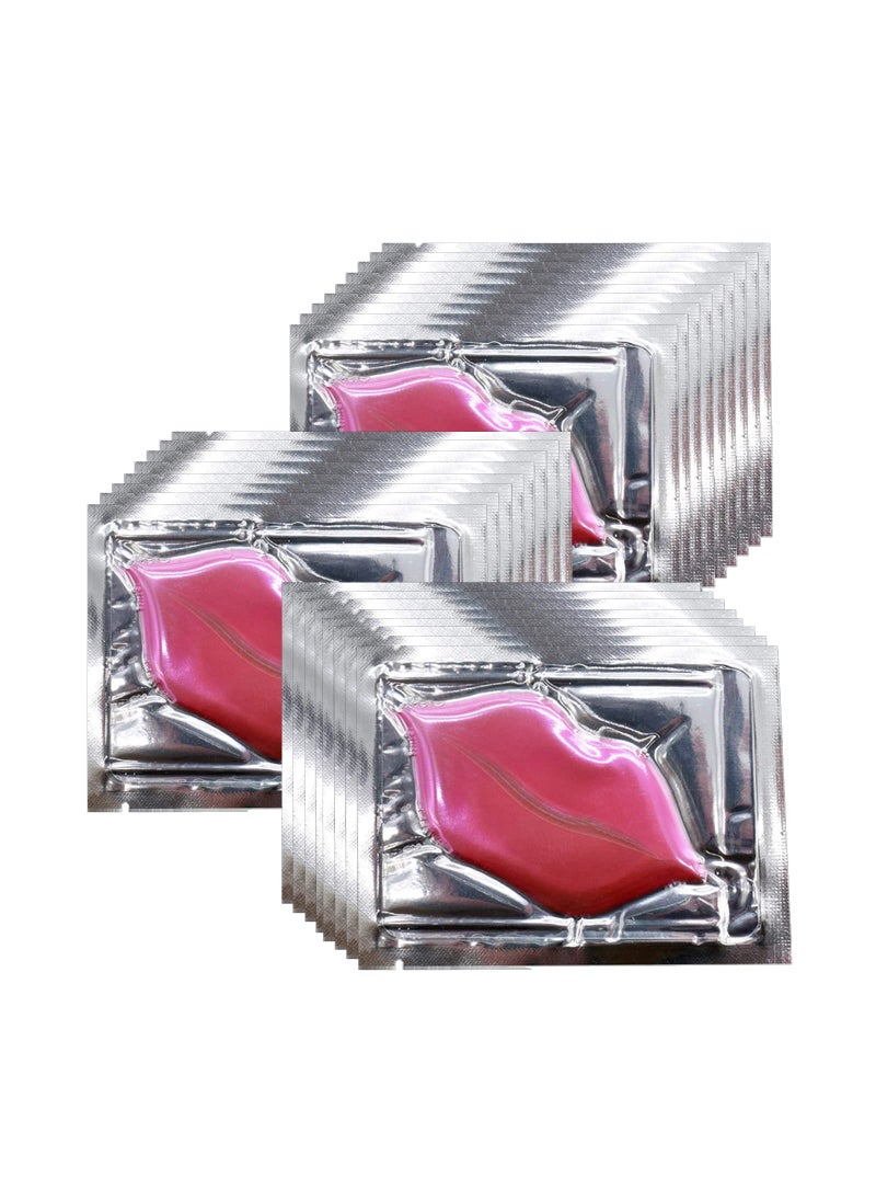 Adofect - Adofect 30 Pieces Collagen Crystal Lip Masks,Pink Lip Patches& Moisturizers Collagen Lip Pads Great for Hydrating Skin, Anti Chapped & Anti-Aging and Plump Your Lips,Pink - Image 1
