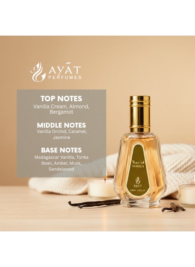 Ayat Perfumes Vanilla Eau de Parfum 50 ml – Madagascar Vanilla, Tonka & Amber – Long-Lasting Unisex Perfume Made in Dubai - Image 3
