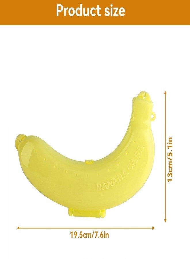 Beufee Banana Saver Container, Portable Banana Case Holder for Banana Storage Cute Banana Protective Case Lunch Fruit Storage Box(Yellow) - Image 2