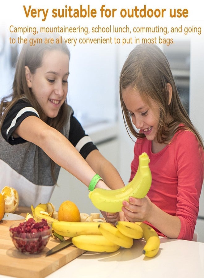 Beufee Banana Saver Container, Portable Banana Case Holder for Banana Storage Cute Banana Protective Case Lunch Fruit Storage Box(Yellow) - Image 4