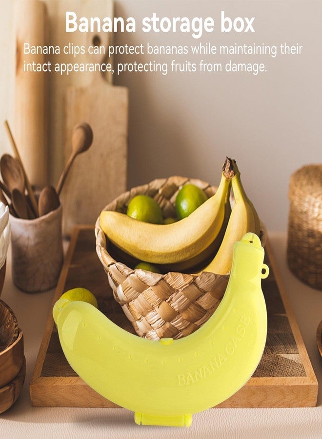 Beufee Banana Saver Container, Portable Banana Case Holder for Banana Storage Cute Banana Protective Case Lunch Fruit Storage Box(Yellow) - Image 3