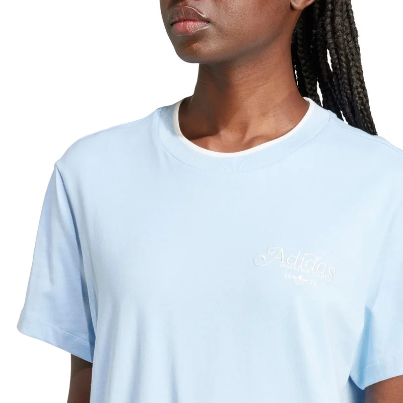 adidas Originals Blue GRAPHIC TEE Blue Originals Women T-SHIRTS for Women | Best Price UAE