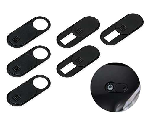 DS.DISTINCTIVE STYLE DS. DISTINCTIVE STYLE Camera Cover Slide Car Camera Privacy Cover Webcam Sticker Blocker Compatible with Tesla Model 3 and Model Y Accessories (Black - 6 Pack) - Image 1
