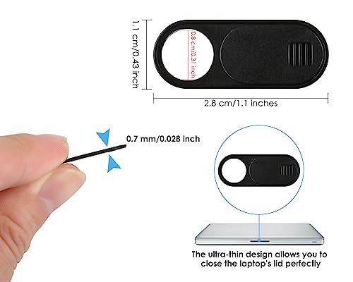 DS.DISTINCTIVE STYLE DS. DISTINCTIVE STYLE Camera Cover Slide Car Camera Privacy Cover Webcam Sticker Blocker Compatible with Tesla Model 3 and Model Y Accessories (Black - 6 Pack) - Image 2