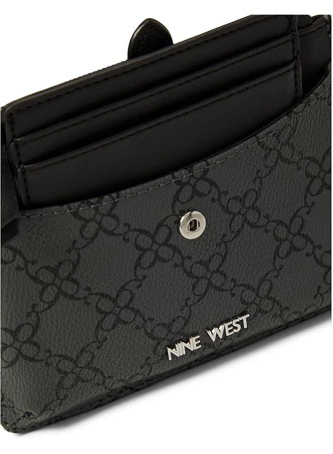 NINE WEST Billetera Jollie Double Side Zipper Bag Jet Black - Image 4