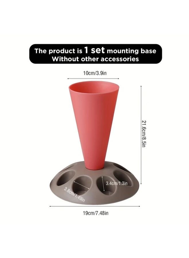 Red Piping Bag Storage Rack Holder For Cream Flower Nozzles Kitchen Baking Tool - Image 3