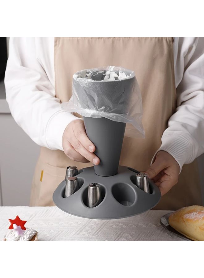 Red Piping Bag Storage Rack Holder For Cream Flower Nozzles Kitchen Baking Tool - Image 5