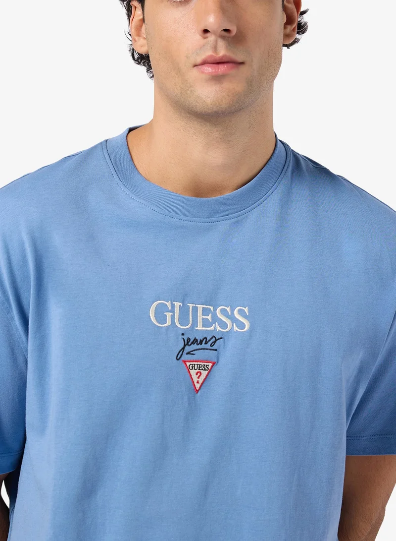 GUESS  Short Sleeve Baker Logo T-Shirt for Men | Best Price UAE