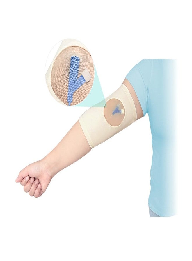 Mistuki Picc Line Sleeve Picc Line Covers for Upper Arm Picc Medical Caps Cast Protector with Mesh Viewing Window for Women Men Soft and Breathable (M) - Image 1