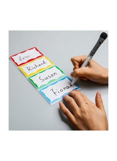 Generic Name Tag Stickers for writing names of children and adults, colorful printed stickers for school, 100 pieces, size 9 cm x 6 cm, Up to Date Egypt printing  - Image 1