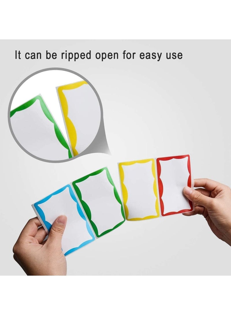 Generic Name Tag Stickers for writing names of children and adults, colorful printed stickers for school, 100 pieces, size 9 cm x 6 cm, Up to Date Egypt printing - Image 3