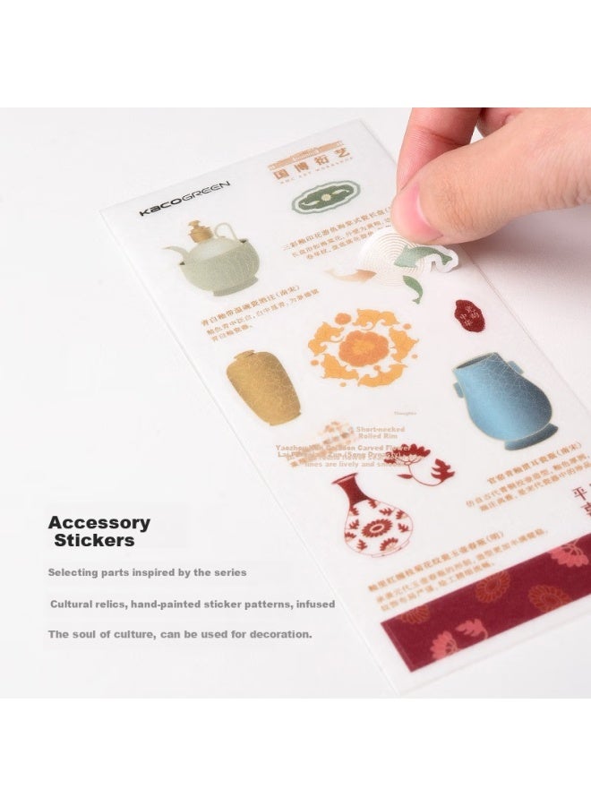 Kaco Color Gel Pen Set National Museum Of China Art Collaboration Student Highlighter Pen 0.5Mm Mixed Colors 5Pcs/Box Ceramic Rhyme Chinese K1015 - Image 2