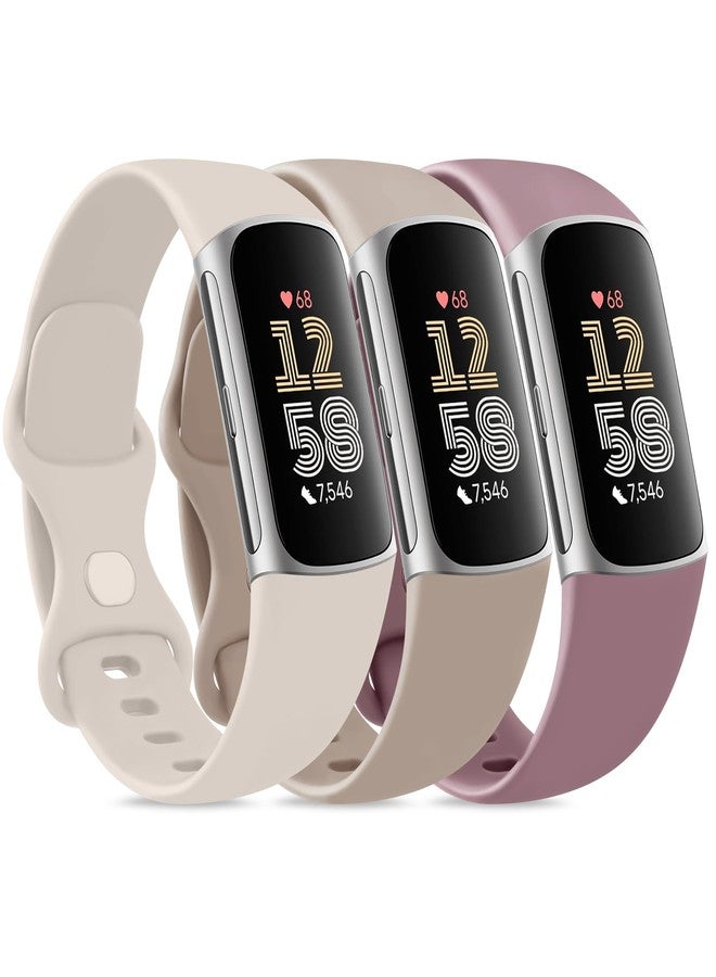 اي كي مجموعة من 3 أساور رياضية متوافقة مع Fitbit Charge 6 للرجال والنساء، أساور معصم كلاسيكية ناعمة لجهاز Fitbit Charge 6/5 المتطور لتتبع اللياقة البدنية والصحة (صغير، 3 قطع B) - Image 1