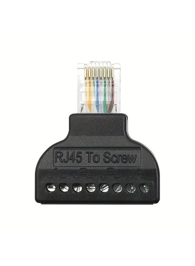 RJ45 إلى محول موصل طرفي 8 دبوس RG45 إلى نموذج 8PIN إنهاء برغي من سبيكة النحاس - Image 5