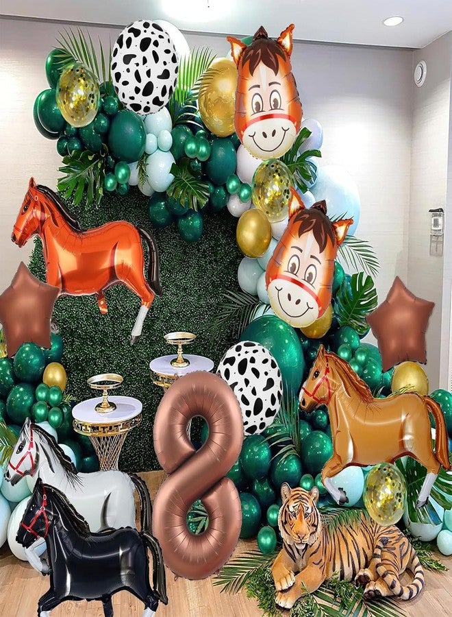 CSTYWC 6PCS Horse Foil Balloon Horse-Shaped Balloons Aluminum Horse Themed Party Balloons for Horse Themed Birthday Decorations Baby Shower Cowboy Party - Image 3