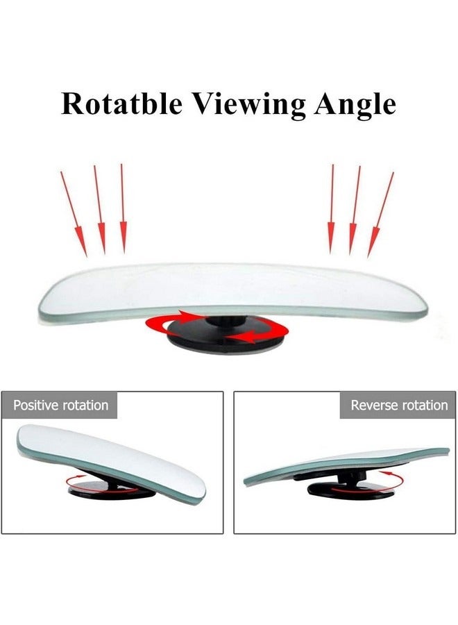 بيوينتي مرآة النقطة العمياء، مرآة مستطيلة قابلة للتعديل بزاوية واسعة عالمية للسيارات العالمية (لاصق، قطعتان) - Image 4