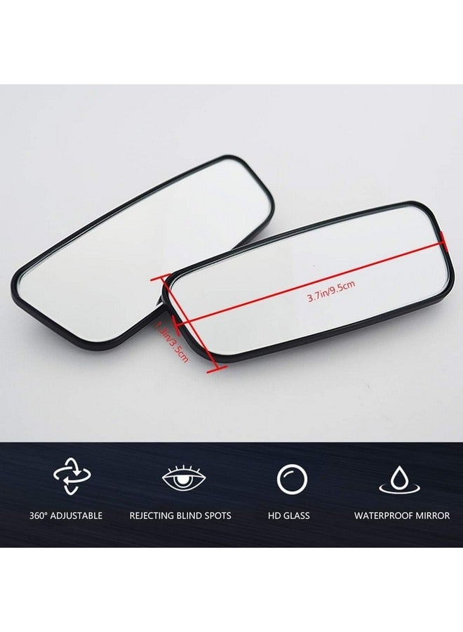 بيوينتي مرآة النقطة العمياء، مرآة مستطيلة قابلة للتعديل بزاوية واسعة عالمية للسيارات العالمية (لاصق، قطعتان) - Image 3