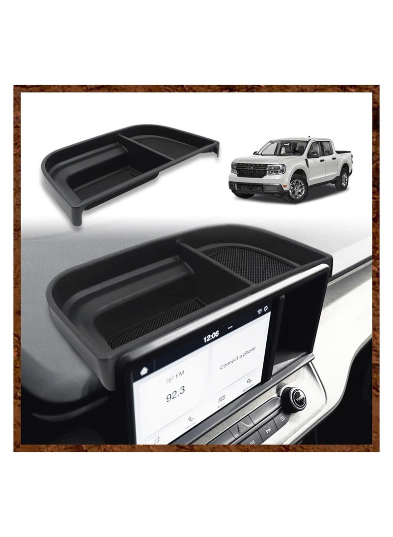 SYOSI Dashboard Storage Organizer Tray Compatible with Ford Maverick 2024 Maverick, Hybrid XL XLT Lariat Accessories,Center Console Organizer Compatible with 2024 Ford Maverick Dash Storage(Black) - Image 1
