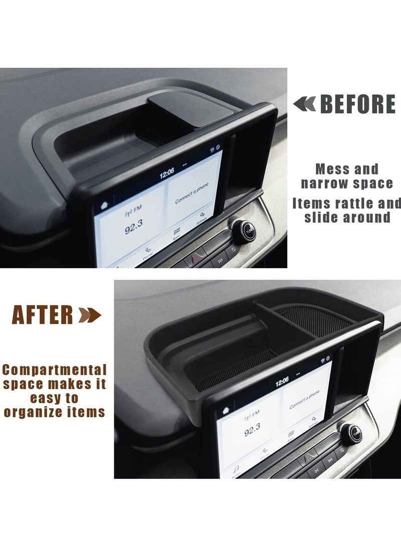 SYOSI Dashboard Storage Organizer Tray Compatible with Ford Maverick 2024 Maverick, Hybrid XL XLT Lariat Accessories,Center Console Organizer Compatible with 2024 Ford Maverick Dash Storage(Black) - Image 3