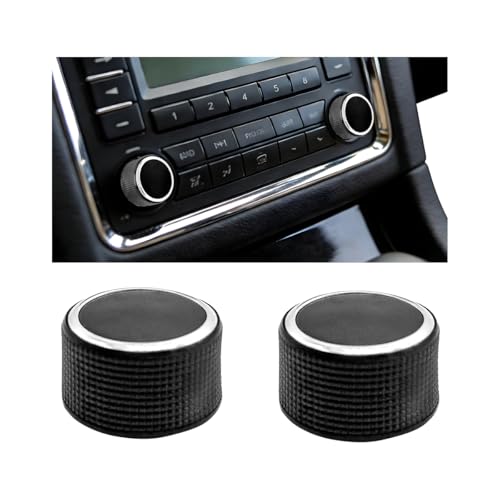 Ywdiml 2PCS Car Volume Control Radio Knob Vehicle Rear Audio Knob Button Replaces 22912547 Automotive Rear Radio Repair Stereo Button Kit Compatible with Enclave Acadia Yukon - Image 1