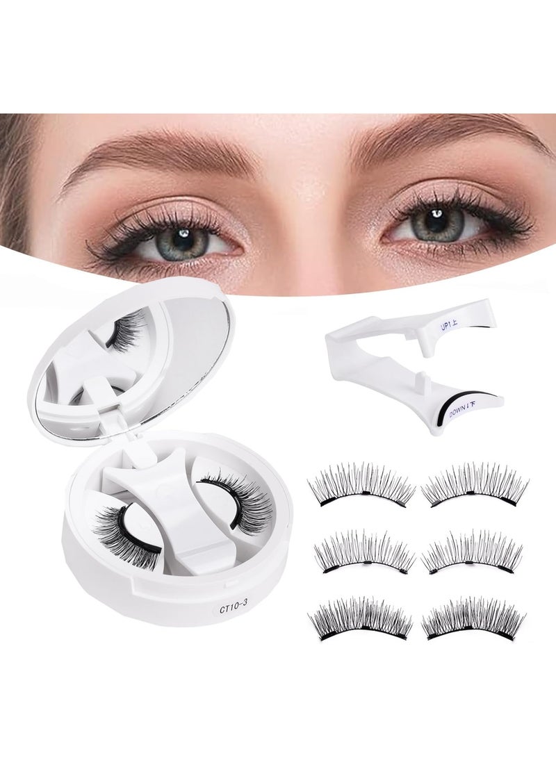 ATRJSZ Magnetic Eyelashes with Applicator, Upgrade Soft Magnetic Eyelashes Natural Look without Eyeliner No Glue Needed Reusable Waterproof for All Day Comfort (CT10-3) - Image 1