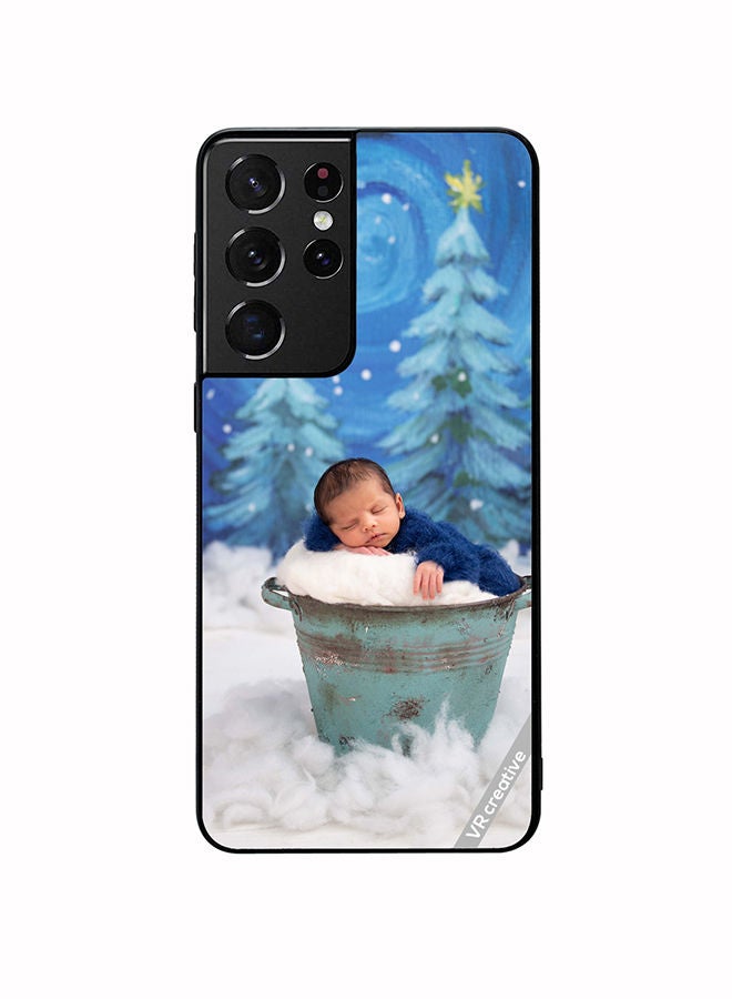 VR CREATIVE Protective Case Cover For Samsung Galaxy S21 Ultra 5G Snowy Baby Design Multicolour - Image 1