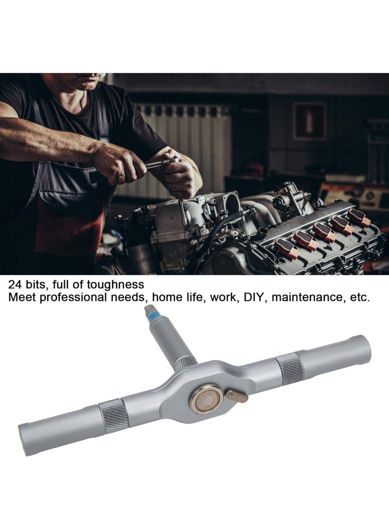 GGOOT 24-in-1 Ratchet Screwdriver Bit Set with Handle, S2 Steel Repair Tool for Home, Work and Maintenance, Multipurpose Manual Hardware RS1  - Image 2