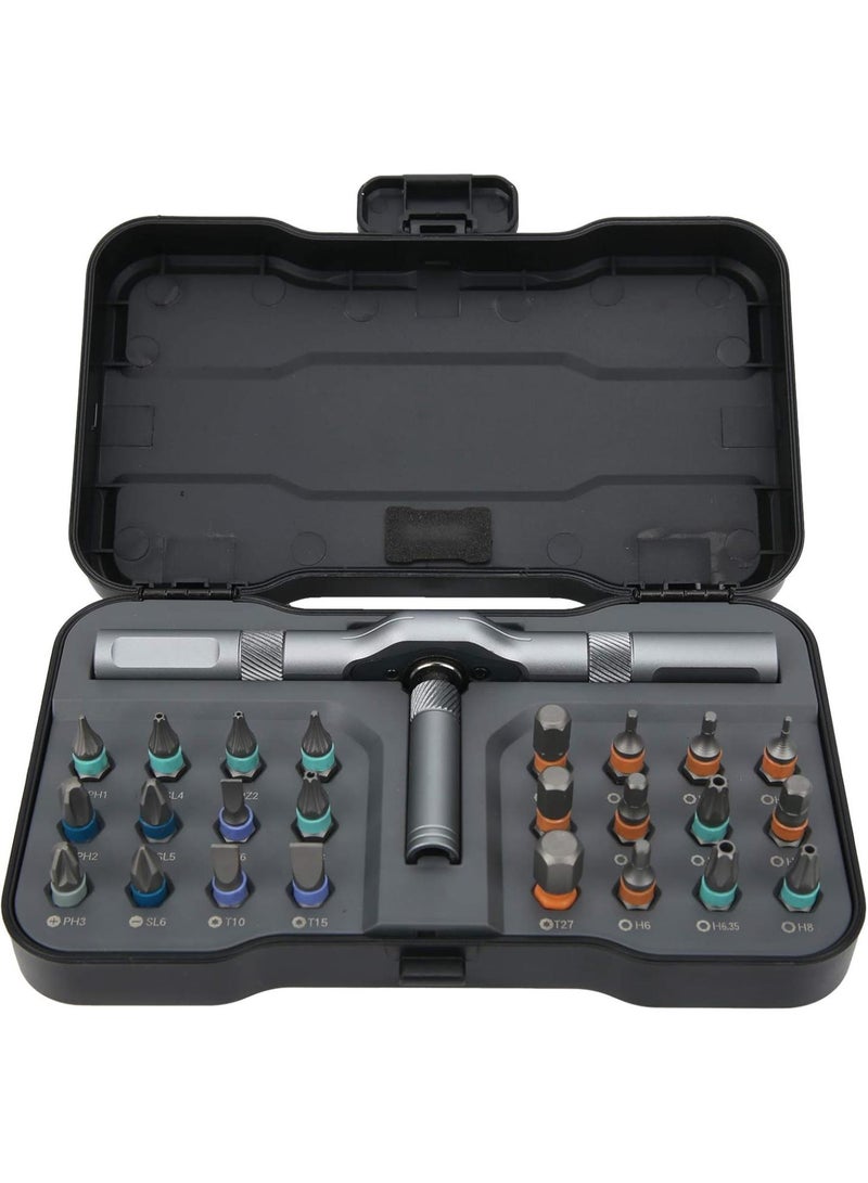 GGOOT 24-in-1 Ratchet Screwdriver Bit Set with Handle, S2 Steel Repair Tool for Home, Work and Maintenance, Multipurpose Manual Hardware RS1  - Image 1