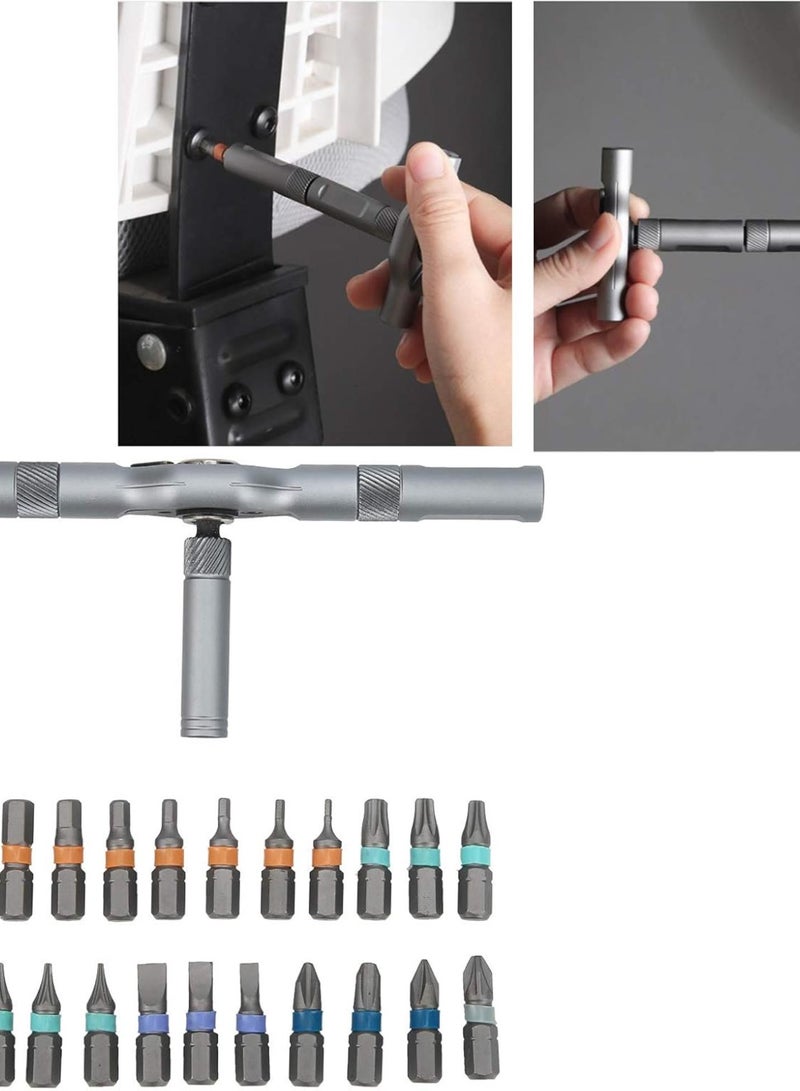 GGOOT 24-in-1 Ratchet Screwdriver Bit Set with Handle, S2 Steel Repair Tool for Home, Work and Maintenance, Multipurpose Manual Hardware RS1  - Image 5