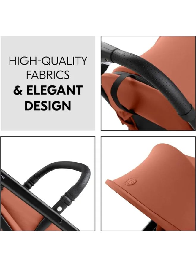 Hauck Travel N Care Plus Baby Buggy Stroller – Lightweight (7.2 kg when fold & 25 kg On Go - 22 kg Child + 3 kg Basket), Reclining Seat, UV Protection 50+, One-Hand Fold, Cork - Image 4