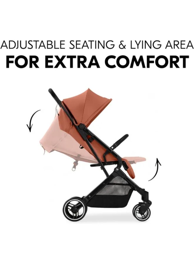 Hauck Travel N Care Plus Baby Buggy Stroller – Lightweight (7.2 kg when fold & 25 kg On Go - 22 kg Child + 3 kg Basket), Reclining Seat, UV Protection 50+, One-Hand Fold, Cork - Image 5