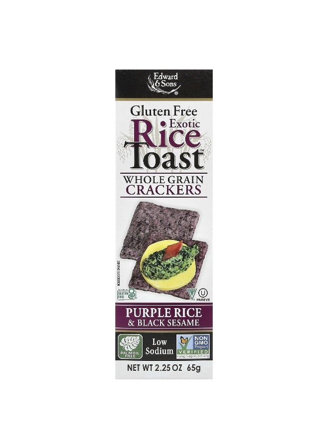 Edward & Sons Edward & Sons, Exotic Rice Toast™, Whole Grain Crackers, Purple Rice & Black Sesame, 2.25 oz (65 g)  - Image 1