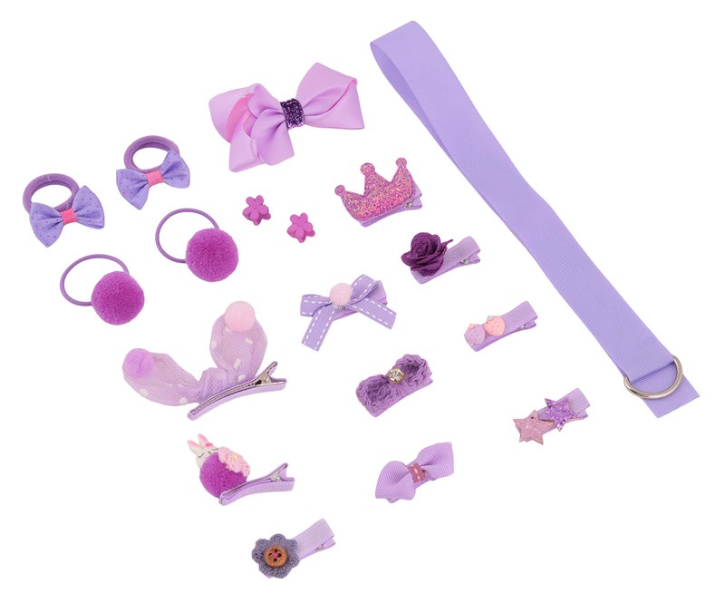 YELLOW BEE Cute Hair Clips Set for Girls - (Purple) Set of 18, Girls Hair Accessories for Hair Styling Clips, Perfect for Occasions like Birthday, Parties & Ideal Gift for Girls - Image 2