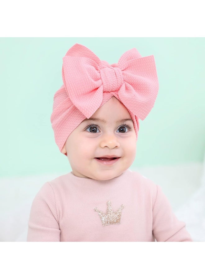 Angla Angla Baby Large Flower Knot Donut Bow Beanie Turban Hat Cap  - Image 2