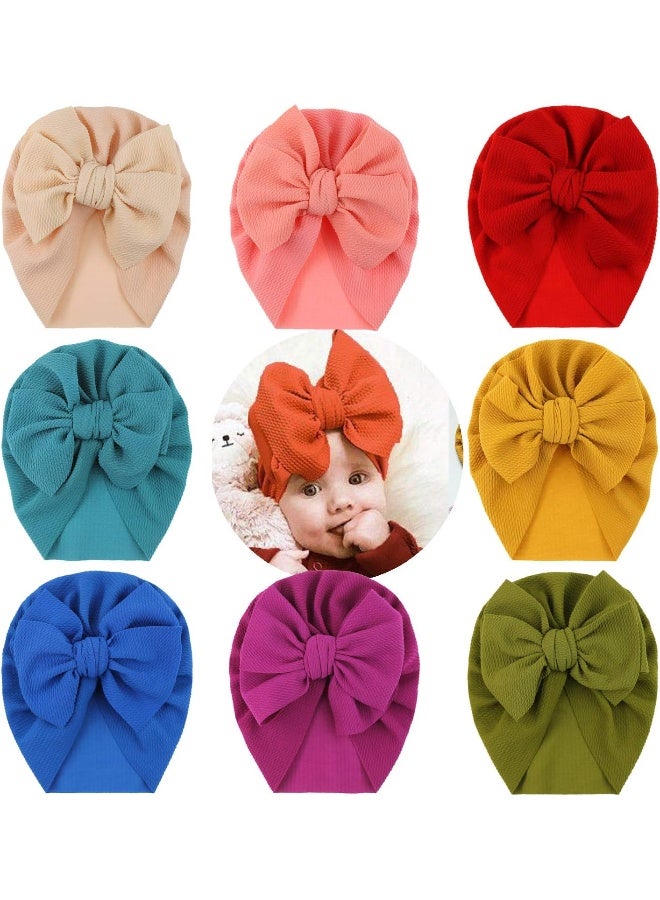 Angla Angla Baby Large Flower Knot Donut Bow Beanie Turban Hat Cap  - Image 1