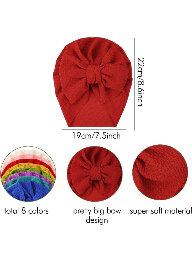 Angla Angla Baby Large Flower Knot Donut Bow Beanie Turban Hat Cap  - Image 5