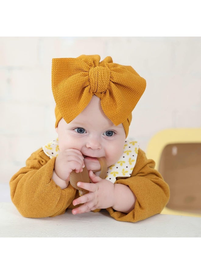 Angla Angla Baby Large Flower Knot Donut Bow Beanie Turban Hat Cap  - Image 4