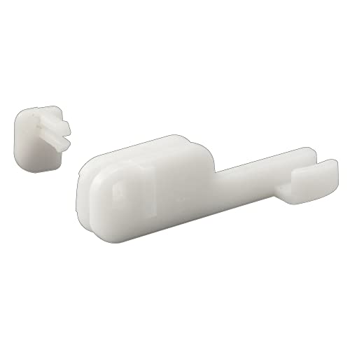 Prime-Line M 6090 Shower Door Bottom Guide, 2 In. Reach, Nylon Construction, Bottom Mount (2 Pack) - Image 1