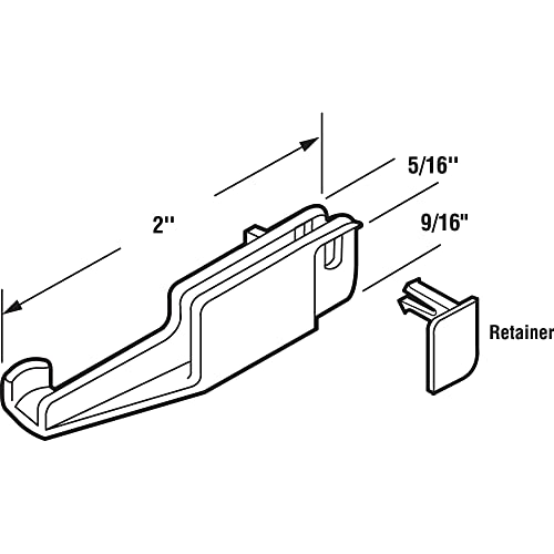 Prime-Line M 6090 Shower Door Bottom Guide, 2 In. Reach, Nylon Construction, Bottom Mount (2 Pack) - Image 2